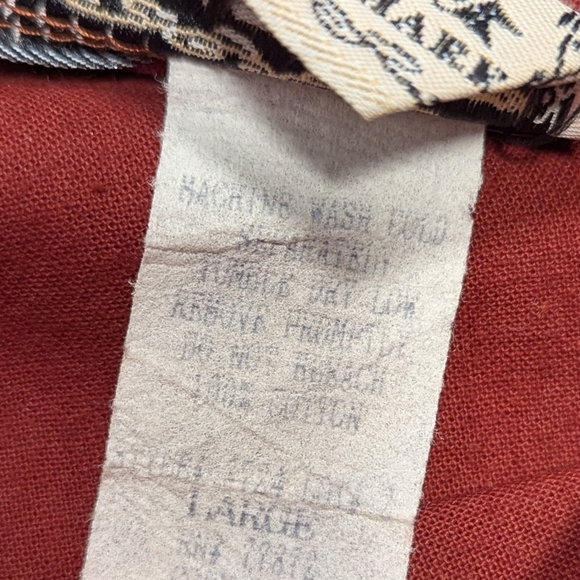 Authentic Ranchwear Skirt Drop Waist Elastic Cotton Red Women's Large Western - Picture 6 of 6